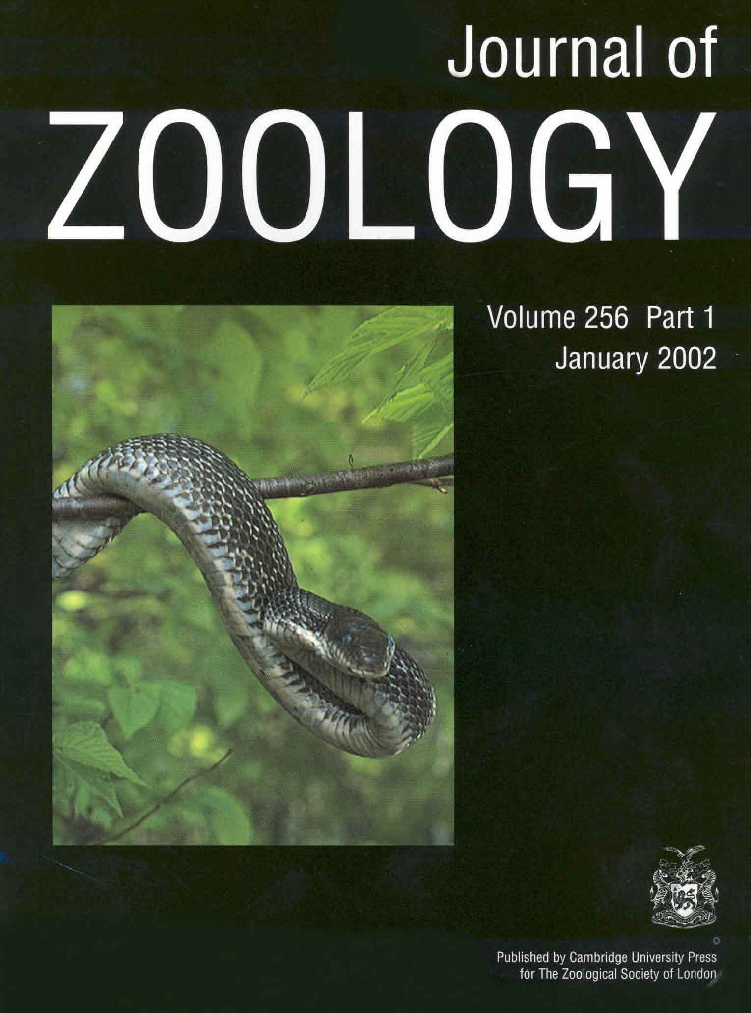 Cover Journal of Zoology