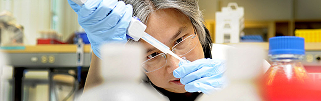 Dr. Laurie Chan in the lab